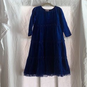 Hanna Andersson blue velvet dress
